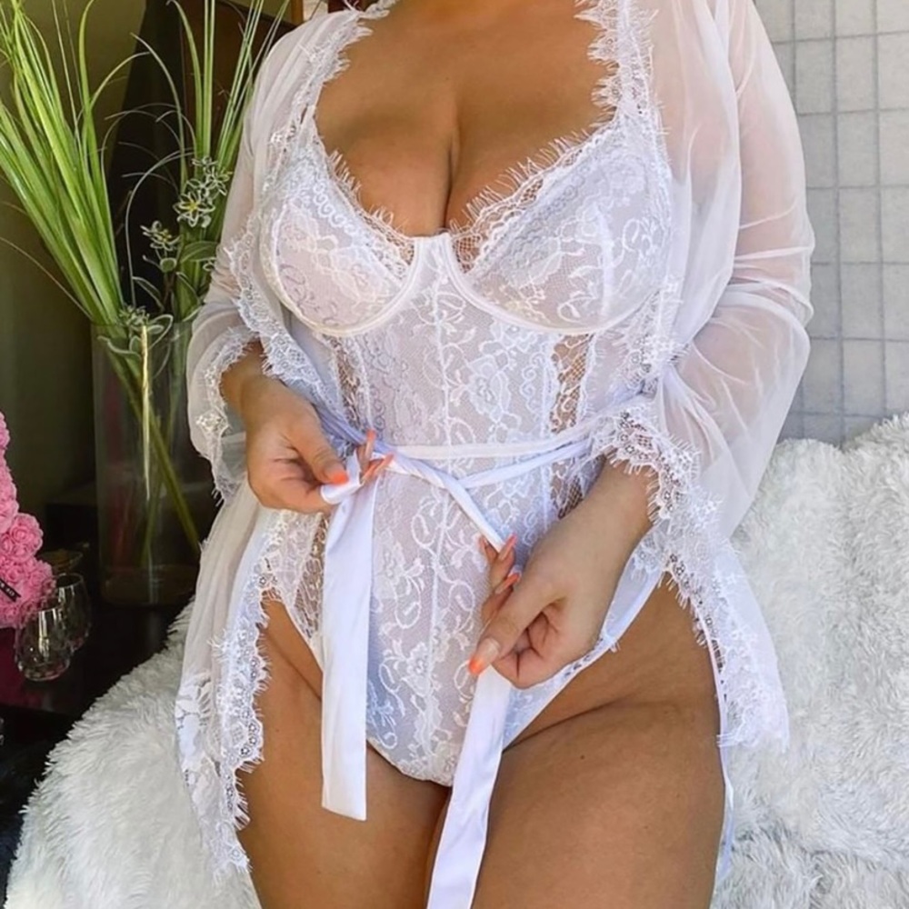 Somebody To Love II Lace Teddy - White